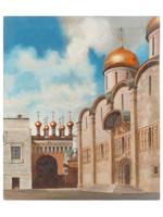 RUSSIAN CHURCH OIL PAINTING BY ALEX KRAKHMALNIKOV