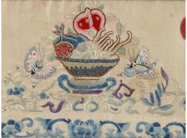 CHINESE EMBROIDERED WATERCOLOR PAINTING ON SILK