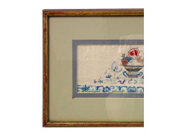 CHINESE EMBROIDERED WATERCOLOR PAINTING ON SILK