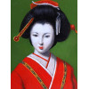 PORTRAIT OF GEISHA OIL PAINTING BY RAYMOND WHYTE PIC-1