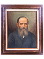 RUSSIAN OIL PAINTING DOSTOEVSKY BY HERBERT RUSSIN