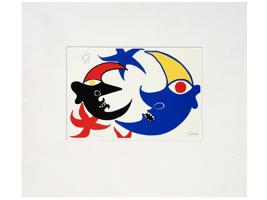 AMERICAN LITHO LES DEUX LUNES BY ALEXANDER CALDER