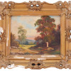 EARLY 20TH C FOREST LANDSCAPE OIL PAINTING FRAMED PIC-0