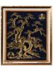 ANTIQUE JAPANESE GOLD TREE HAND EMBROIDERED PANEL PIC-0