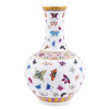 CHINESE FAMILLE ROSE BUTTERFLIES PORCELAIN VASE PIC-1