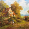 CONTINENTAL SCHOOL OIL PAINTING BY G. L. CAMERON PIC-1