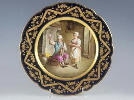 ANTIQUE FRENCH SEVRES PORCELAIN CABINET PLATES