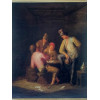 18TH С DUTCH OLD MASTER OIL PAINTING CARD PLAYERS PIC-1