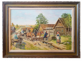 KONSTANTIN KUZNETSOV RUSSIAN OIL PAINTING 1968