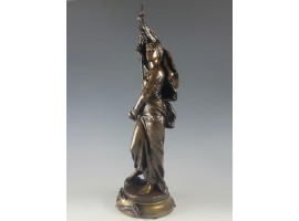 19C FRENCH BRONZE STATUE BY HENRI LOUIS LEVASSEUR