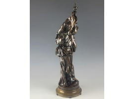 19C FRENCH BRONZE STATUE BY HENRI LOUIS LEVASSEUR