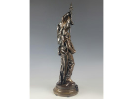 19C FRENCH BRONZE STATUE BY HENRI LOUIS LEVASSEUR