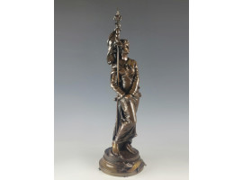 19C FRENCH BRONZE STATUE BY HENRI LOUIS LEVASSEUR