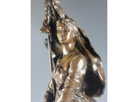 19C FRENCH BRONZE STATUE BY HENRI LOUIS LEVASSEUR