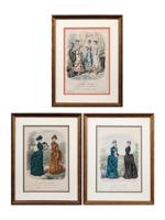 ANTIQUE FRENCH LA MODE ILLUSTREE FASHION PRINTS