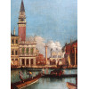 ANTIQUE OIL PAINTING VIEW OF VENETIAN GRAND CANAL PIC-2