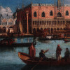 ANTIQUE OIL PAINTING VIEW OF VENETIAN GRAND CANAL PIC-3