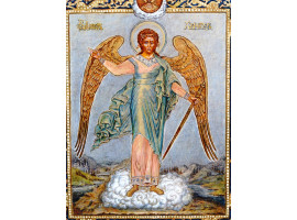 ANTIQUE RUSSIAN ORTHODOX ICON OF GUARDIAN ANGEL