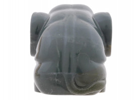 RUSSIAN FABERGE HAND CARVED JADE ELEPHANT FIGURE