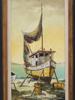 MID CENTURY SAILING SHIP OIL PAINTING BY ROSSINI PIC-1