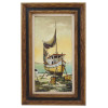 MID CENTURY SAILING SHIP OIL PAINTING BY ROSSINI PIC-0