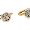 GOLD, PLATINUM, DIAMONDS SHIRT COLLAR CUFFLINKS PIC-0