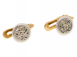 GOLD, PLATINUM, DIAMONDS SHIRT COLLAR CUFFLINKS