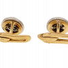 GOLD, PLATINUM, DIAMONDS SHIRT COLLAR CUFFLINKS PIC-2