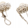 18K WHITE GOLD, PEARL AND DIAMONDS EARRINGS PIC-2