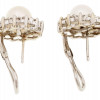 18K WHITE GOLD, PEARL AND DIAMONDS EARRINGS PIC-4