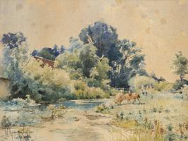 RUSSIAN WATERCOLOR PAINTING BY NIKOLAI PROKOFIEV