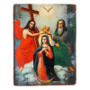 ANTIQUE ORTHODOX ICON CORONATION OF THE VIRGIN PIC-0