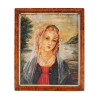 ANTIQUE OIL PAINTING OF MADONNA AFTER BOTTICELLI PIC-0