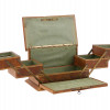 ANTIQUE FRENCH LEATHER WRAPPED JEWELRY BOX C 1900 PIC-7