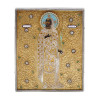 RUSSIAN SAINT MARIA ICON GILT SILVER ENAMEL RIZA PIC-0