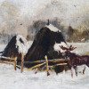 RUSSIAN WINTER LANDSCAPE PAINTING BY V. SEROV PIC-1