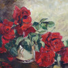 RUSSIAN ROSE STILL LIFE PAINTING YULIY KLEVER SON PIC-3