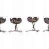 RUSSIAN SILVER NIELLO PIERCED DECOR EGG STANDS PIC-3