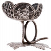 RUSSIAN SILVER NIELLO PIERCED DECOR EGG STANDS PIC-6