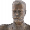 ANTIQUE RUSSIAN BRONZE PORTRAIT BUST OF NICHOLAS II PIC-4