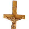 ANTIQUE BRASS JESUS CHRIST CRUCIFIX CROSS STAND PIC-4