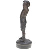 ANTIQUE BRONZE BOY SCULPTURE BY HENRYK KOSSOWSKI PIC-3