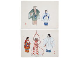 ORIGINAL JAPANESE PRINTS  ALBUM OF THE NOH PLAY