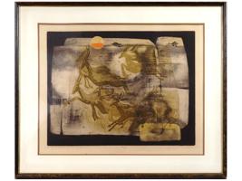 RONALD S. RIDDICK SIGNED AMERICAN COLOR ETCHING