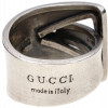 GUCCI ITALY STERLING SILVER WIDE BAND BUCKLE RING PIC-3