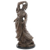 LARGE BRONZE SCULPTURE OF A DANCING WOMAN SIGNED PIC-1