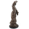 LARGE BRONZE SCULPTURE OF A DANCING WOMAN SIGNED PIC-4