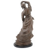 LARGE BRONZE SCULPTURE OF A DANCING WOMAN SIGNED PIC-3