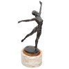 VINTAGE BRONZE FEMALE BALLET DANCER SCULPTURE PIC-0