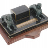 VINTAGE MAITLAND SMITH EGYPTIAN INKWELL DESK SET PIC-0